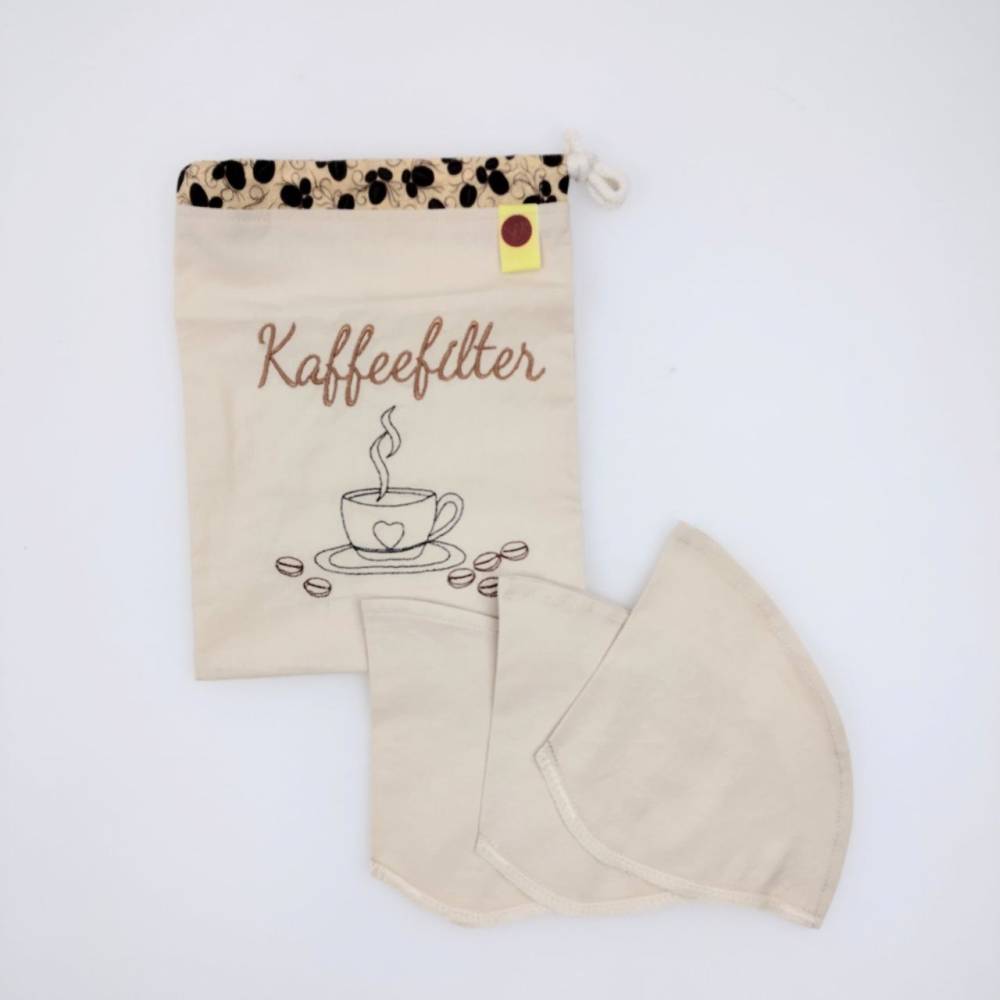 Nachhaltiger Kaffeegenuss - hochwertige wiederverwendbare Kaffeefilter aus zertifizierter Baumwolle (Größe 4) Bild 1