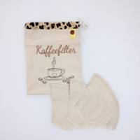 Nachhaltiger Kaffeegenuss - hochwertige wiederverwendbare Kaffeefilter aus zertifizierter Baumwolle (Größe 4)