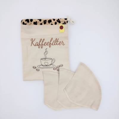 Nachhaltiger Kaffeegenuss - hochwertige wiederverwendbare Kaffeefilter aus zertifizierter Baumwolle (Größe 4)