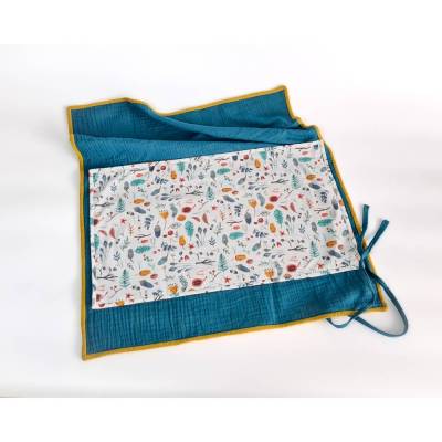 Wickelunterlage, Reise-Wickelauflage, weiche Unterlage für unterwegs mit abknöpfbarer Einlage, Baby, Kleinkind, Windelta