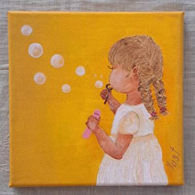 Seifenblasen Acrylbild