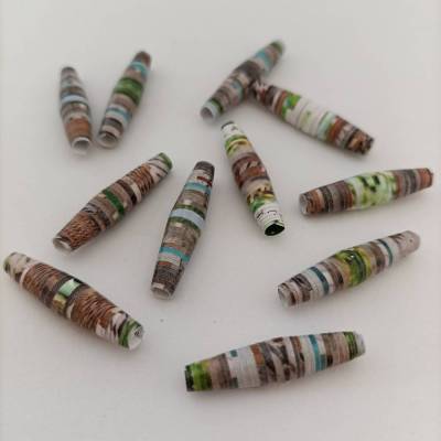 Papierperlen - handgedreht und bunt wie das Leben in Montana ! Entdecke 11 einzigartige Perlen aus nachhaltigem Papier