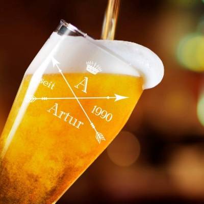 Weizenglas Freund personalisiertes Geschenk Geburtstag
