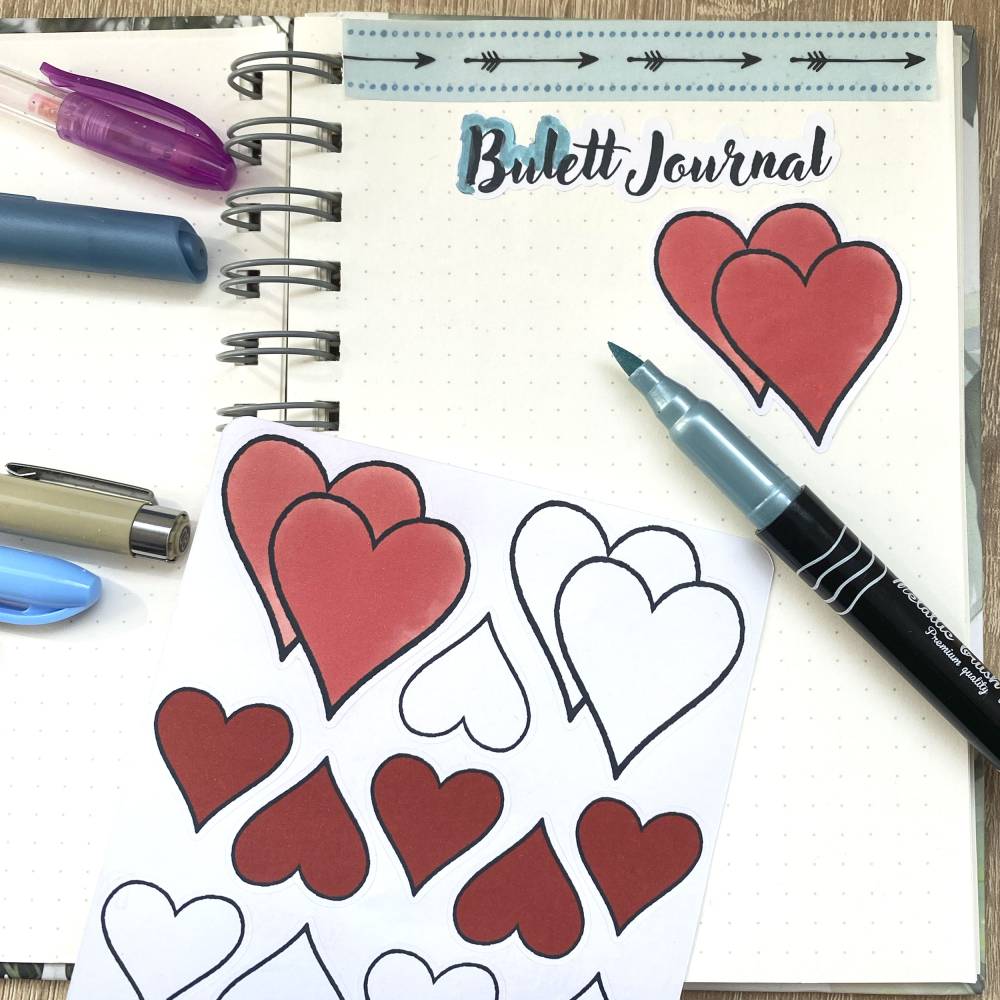 Stickerbogen Herzen Bild 2