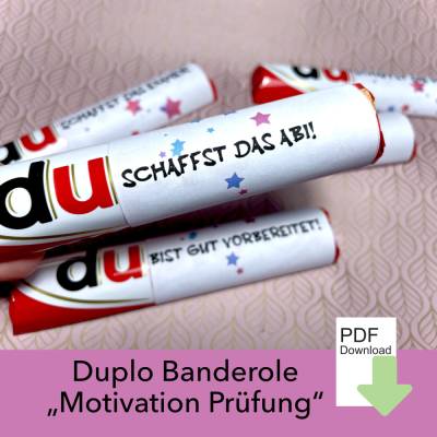 27 Duplo Banderole, Duplo Botschaften, Du schaffst das!, Du bist-Botschaft, Glücksbringer, Mutmacher, Abitur Geschenk
