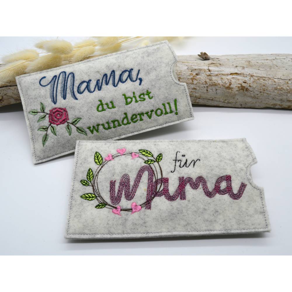 Stickdatei Schokohülle Muttertag SET Mama Mutti Bild 3