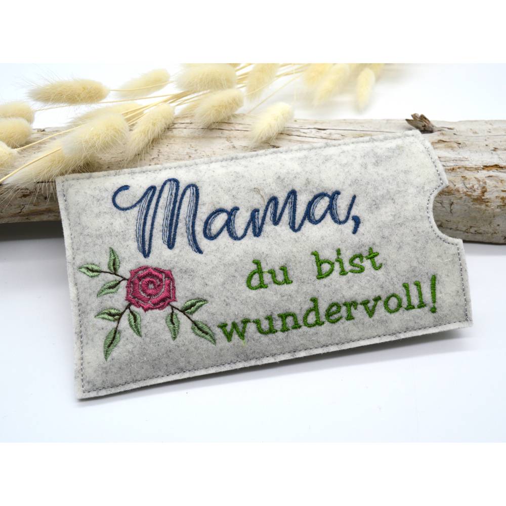 Stickdatei Schokohülle Muttertag SET Mama Mutti Bild 5