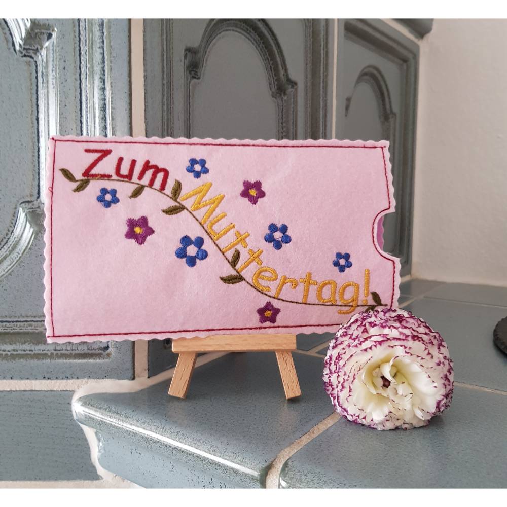 Stickdatei Schokohülle Muttertag SET Mama Mutti Bild 7