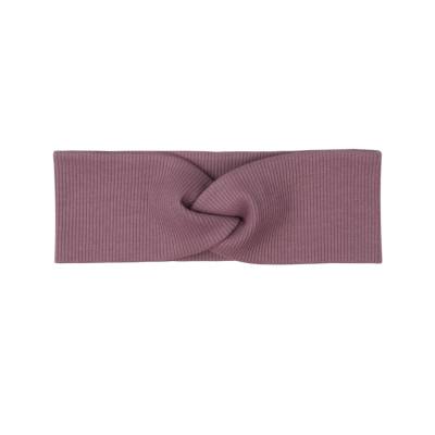 Baby Mädchen Damen Haarband Stirnband Bandeau Strickstoff Rippenstrick altrosa, alle Größen