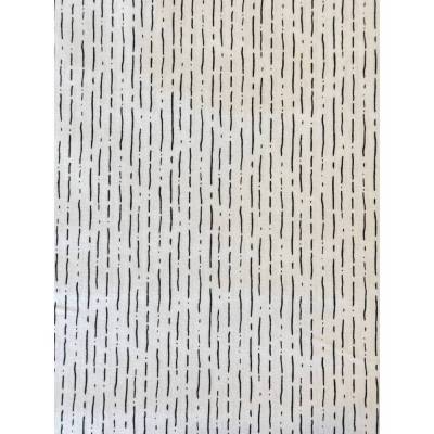 Baumwollstoff/Webware Striche Schwarz auf weiß