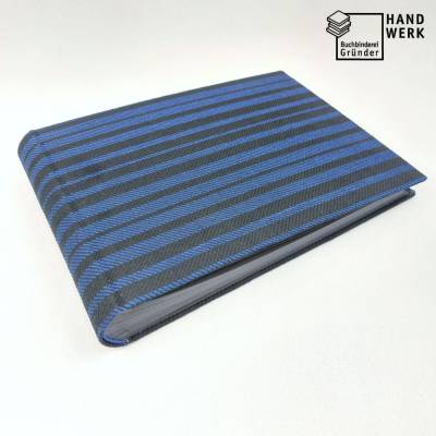 Fotoalbum, handgewebt, 22 x 29 cm, schwarz blau, handgefertigt