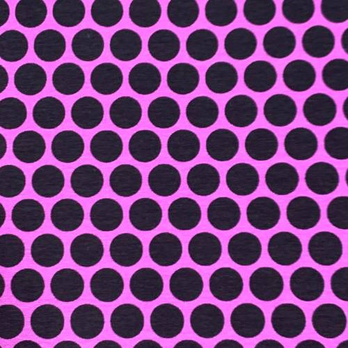 French Terry/Sommersweat Lots of Dots, lila/schwarz