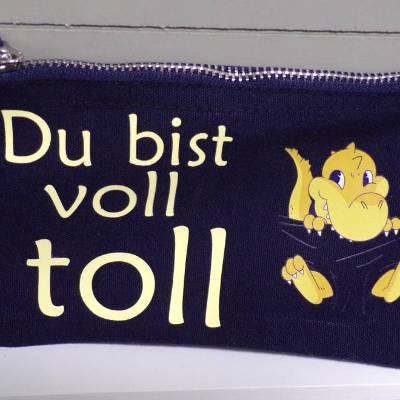 Drache Du bist voll toll Stiftemäppchen  Federmäppchen Tasche Kosmetik 