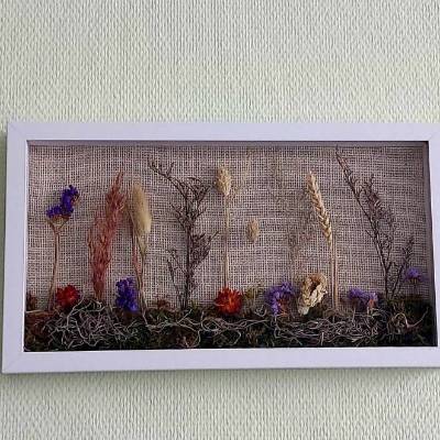 Handgemachte Trockenblumen im Rahmen – Individuelle 3D-Bilder als Geschenk