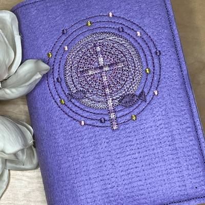 Gotteslobhülle, Kommunion, Firmung, Konfirmation, Kreuz, gestickt, Filz, Geschenk, Mädchen, Junge,  personalisierbar