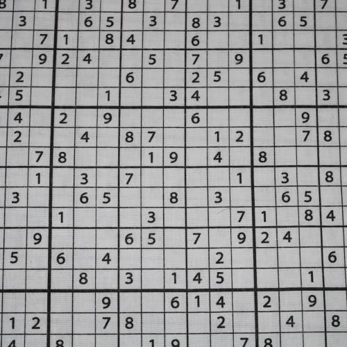 13,70 EUR/m Baumwollstoff Sudoku schwarz weiß Webware 100% Baumwolle Popeline