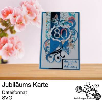 Plotterdatei Jubiläums Karte