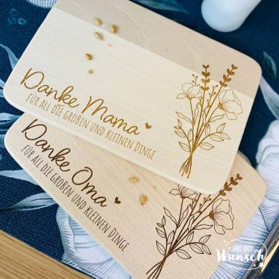 Frühstücksbrettchen | Brotbrett | Frühstücksbrett | Geschenk zum Muttertag | Geburtstagsgeschenk | Geschenk  Oma, Mama