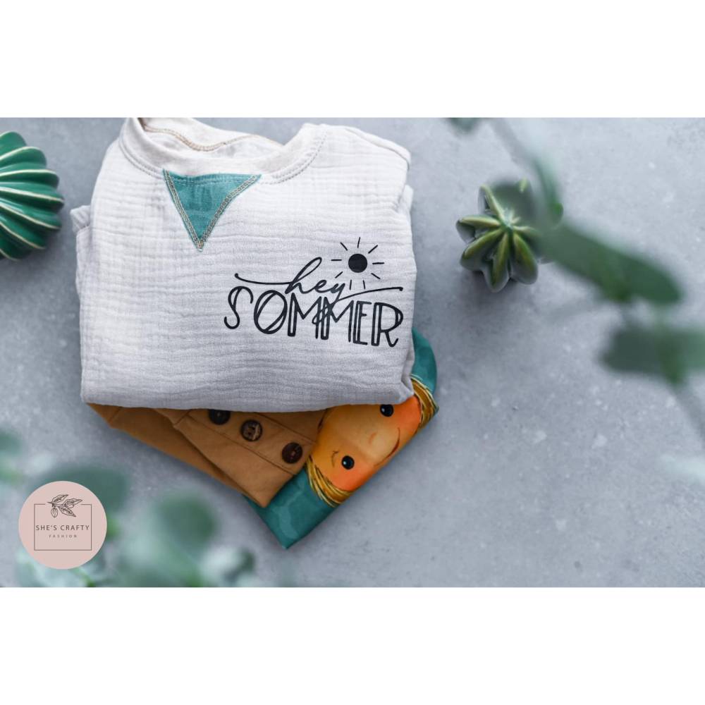 Hey Sommer Plotterdatei SVG DXF PNG Plotten Shirt Hoody Spruch Cool Satz Statement Sweatshirt Damen Herren Kinder Frauen Bild 2