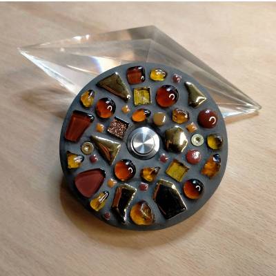 Klingelplatte 6 mm dick mit Mosaik *handgefertigt* ohne Taster / Klingelknopf