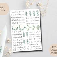 PDF Vorlage für Kerzen I Konfirmation I Kerzentattoo Stabkerzen Wasserschiebefolie | Druckvorlage Kerzensticker