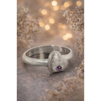Goldschmiede Silberring "sweetheart", Verlobungsring, Ring mit Herz, Verlobungsring