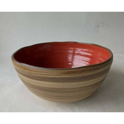 Waschbecken / Dunkelrot Ø 30 cm Höhe 14 cm