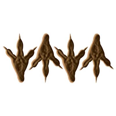 4 teiliges Fußbodenaufkleber - Set |  Dino - Fußspuren