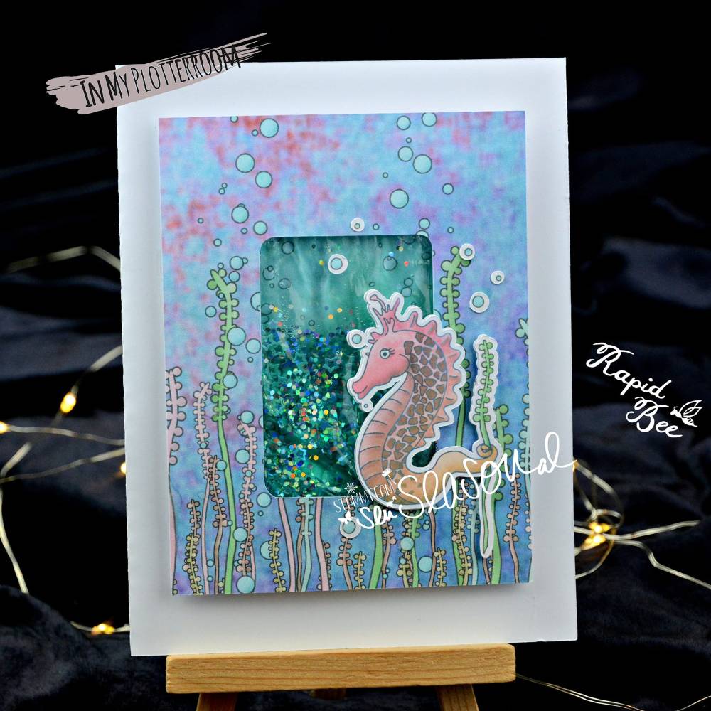 Digistampset Seepferdchen, Digitale Papiere und Stempel mit Hippokamp, Seetang, Unterwasserwelt Bild 4