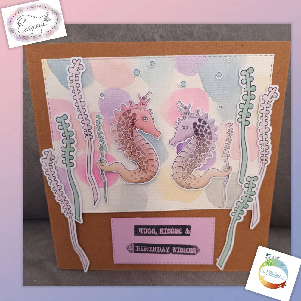 Digistampset Seepferdchen, Digitale Papiere und Stempel mit Hippokamp, Seetang, Unterwasserwelt Bild 7