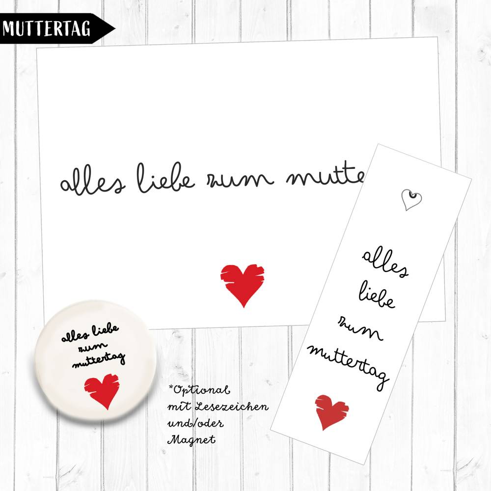 Alles Liebe zum Muttertag Magnet Größe nach Wahl Bild 8