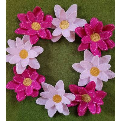 Stickdatei 3D-Blüten / Blumen 11×11cm ith