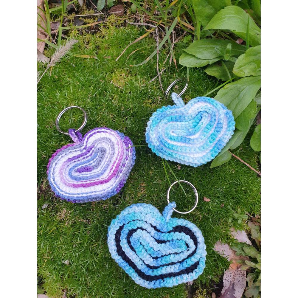 Häkelanleitung für Anhänger ,,Spiralherz" Bild 4