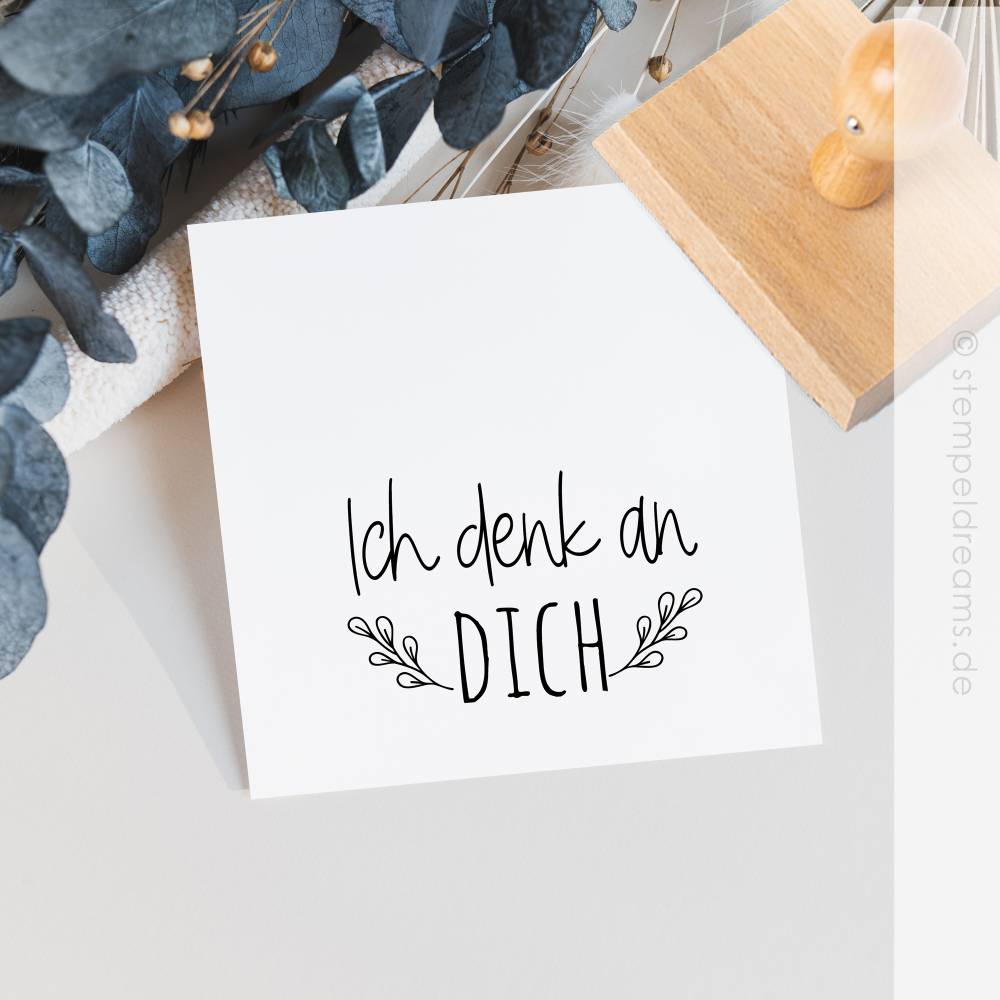 Stilvolle Ich Denk An Dich Fhl Dich Gedrckt Bild