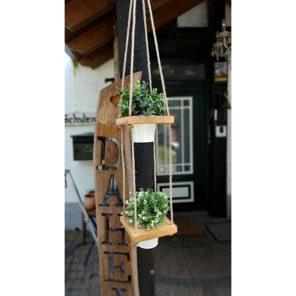 Blumenampel Kruterbrett Fensterdeko Hngeampel Blumenkasten doppel