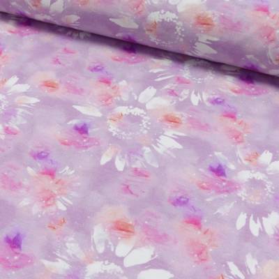 Jerseystoff  Stretchjersey  Jersey Druck Gerbara Blumen
