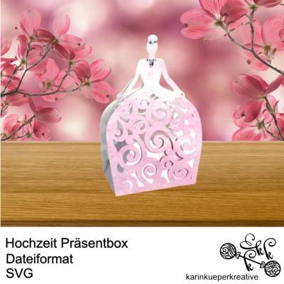 Plotterdatei Hochzeit Präsentbox