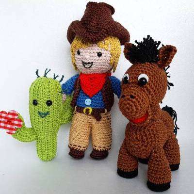 Baby Mobile-Cowboy Western Pferd Kaktus Rodeo 