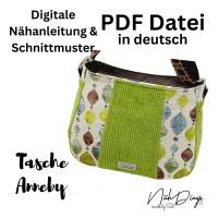 Ebook  - Tasche Anneby - digitale Nähanleitung mit Schnittmuster zum selber ausdrucken