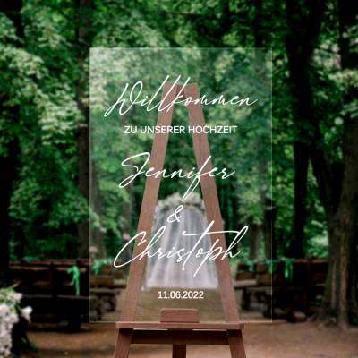 Sticker für Willkommensschild Empfangstafel personalisiert,Wedding Verlobung Willkommensschild Hochzeit, Hochzeitsdeko,H