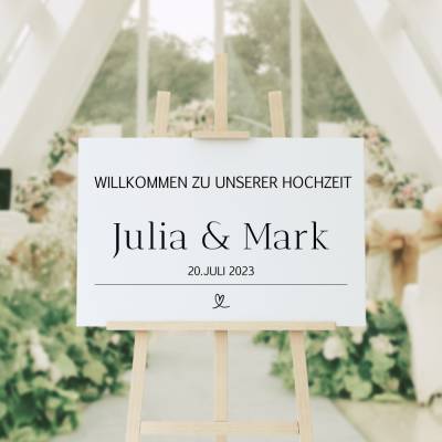 Sticker für Willkommensschild Empfangstafel personalisiert,Wedding Verlobung Willkommensschild Hochzeit, Hochzeitsdeko,H
