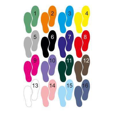2 teiliges Fußbodenaufkleber - Set |  Fußspuren - Schuhabdruck