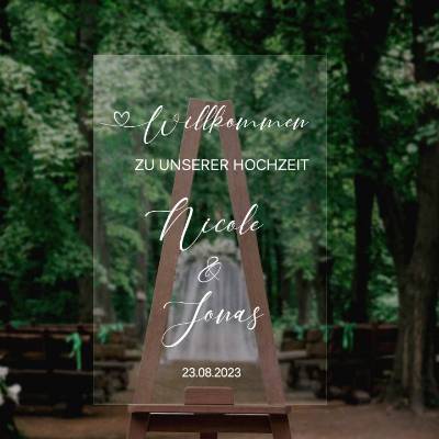 Sticker für Willkommensschild Empfangstafel personalisiert,Wedding Verlobung Willkommensschild Hochzeit, Hochzeitsdeko,H
