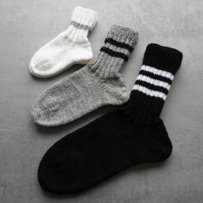 Anleitung: Tennissocken - Socken stricken 16 Größen