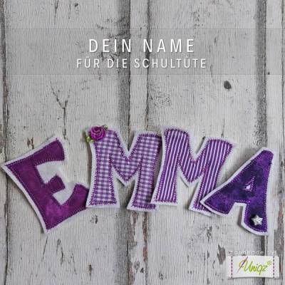 Große Buchstaben zum Aufnähen – DEIN NAME – Applikation & Aufnäher  – Wunschfarbe