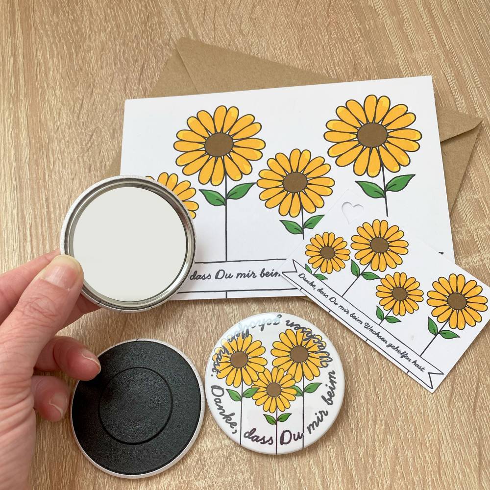 Danke, dass Du mir beim Wachsen geholfen hast Maxi Button Bild 4