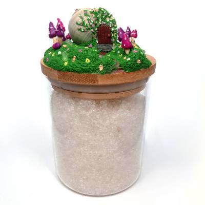 Aufbewahrungsglas "Feengarten" Unikat mit FIMO Skulptur – Handgemacht & Dekorativ