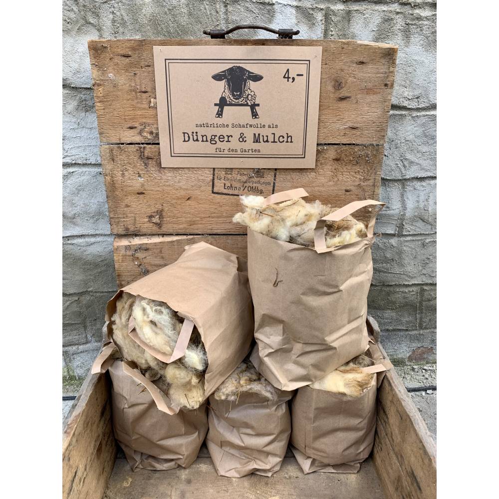 1 kg Schafwolle Dnger & Mulch fr den Garten