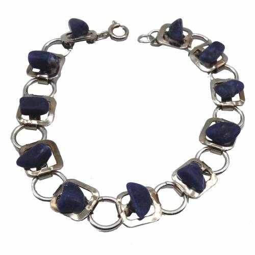 Sodalith Silber Armband Vintage