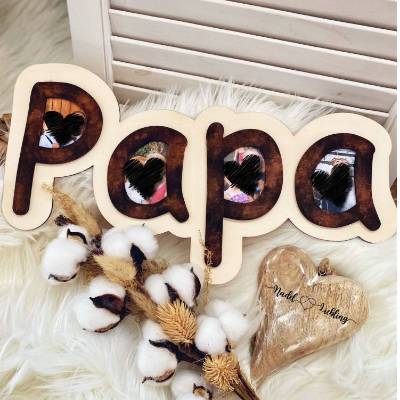 PAPA | Vater | Vatertag | Bilder | Fotos | Bilderserie | Fotorahmen | Geschenk Vattertag | Schriftzug | Geburtstagsgesch